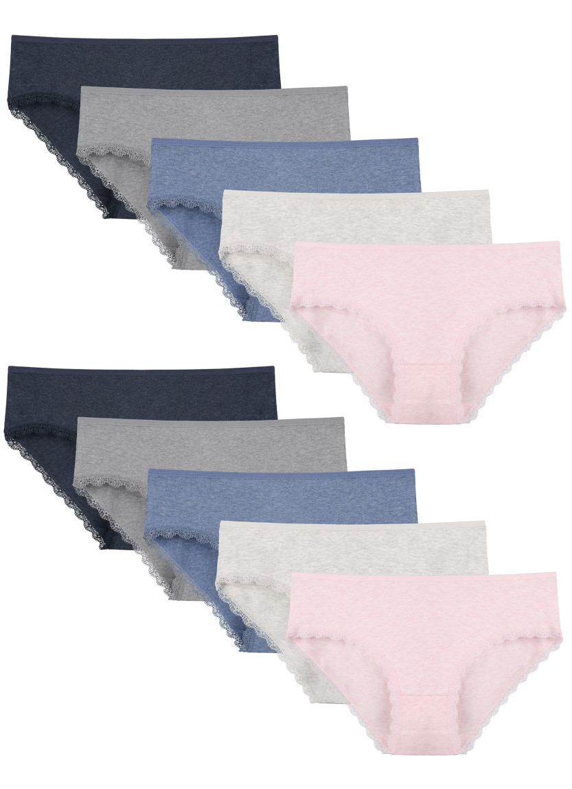 Donella 3124D3 Assorted 10-Pack Women's Briefs — direct Turkish factory supply
