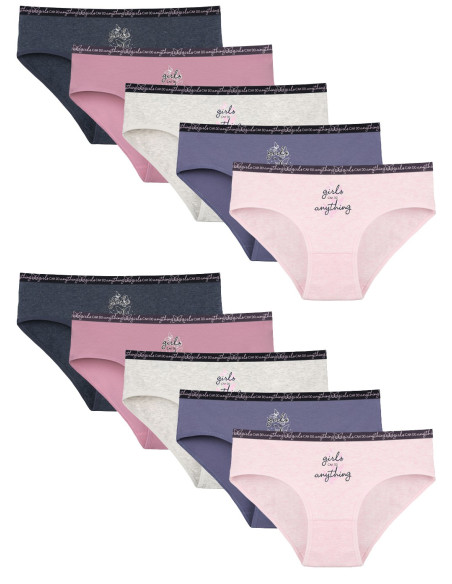 Donella 3171PB157 Assorted 10-Pack Women's Briefs — factory-direct from Turkey