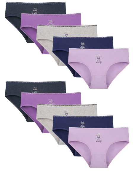 Donella 3171PB191 Assorted 10-Pack Women's Briefs — direct Turkish factory supply