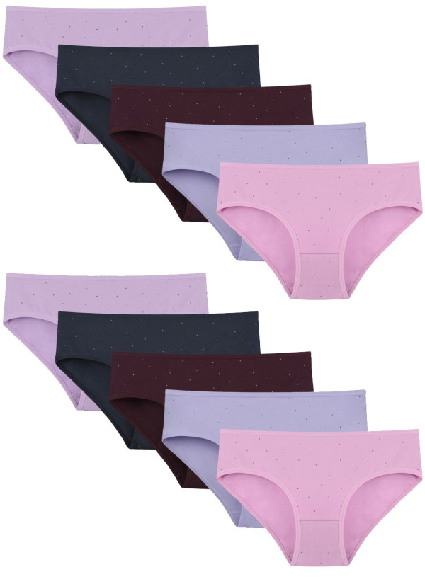 Donella 318106 Assorted 10-Pack Women's Briefs — factory-direct from Turkey