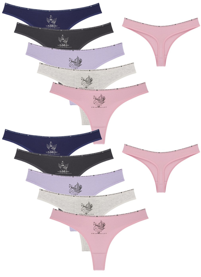 Donella 2471PB200 Assorted 10-Pack Women's Briefs — Turkish factory wholesale