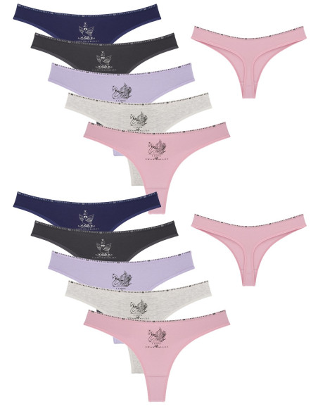 Donella 2471PB200 Assorted 10-Pack Women's Briefs — Turkish factory wholesale