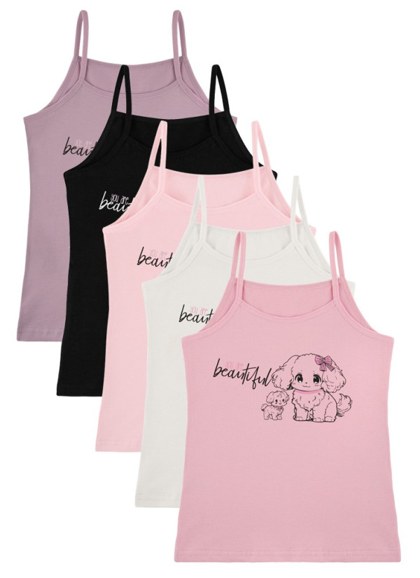 Donella 4371PB154 Assorted 10-Pack Girls' Tank Top — Istanbul wholesale supplier