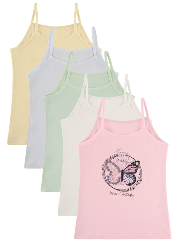 Donella 4371PB180 Assorted 10-Pack Girls' Tank Top — direct Turkish factory supply