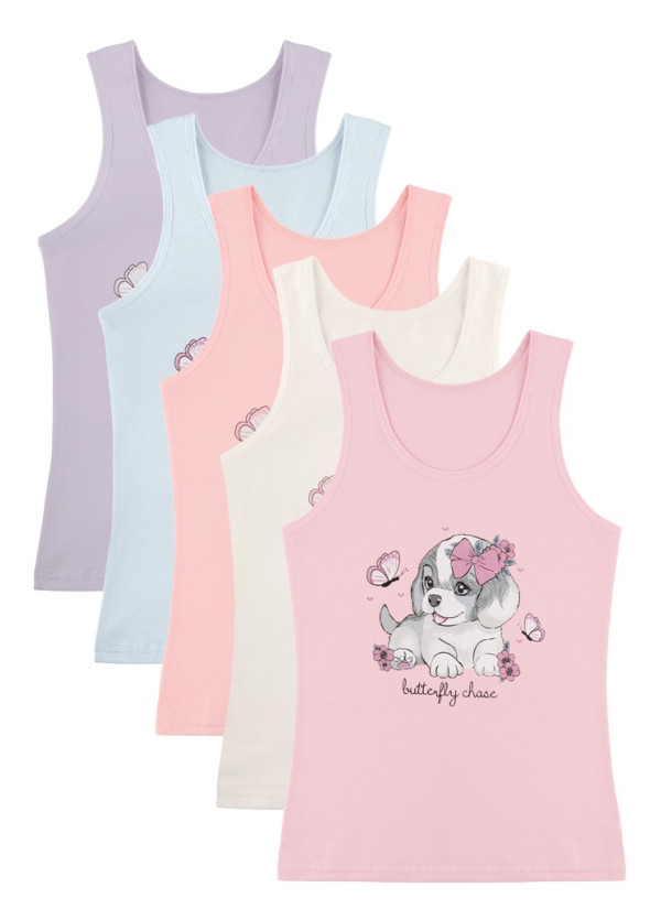 Donella 4971PB144 Assorted 10-Pack Girls' Tank Top — direct Turkish factory supply