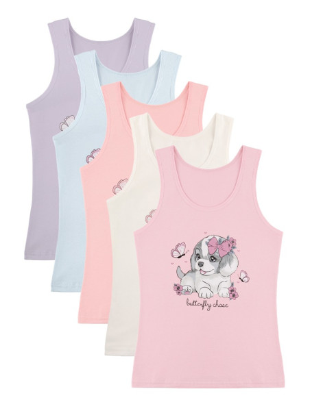 Donella 4971PB144 Assorted 10-Pack Girls' Tank Top — direct Turkish factory supply