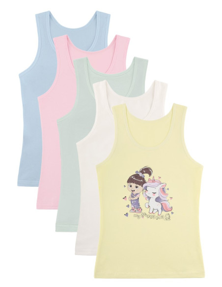 Donella 4971PB165 Assorted 10-Pack Girls' Tank Top — Turkish textile wholesale