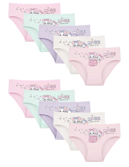 Donella 4171PB136 Assorted 10-Pack Girls' Briefs — Istanbul wholesale supplier