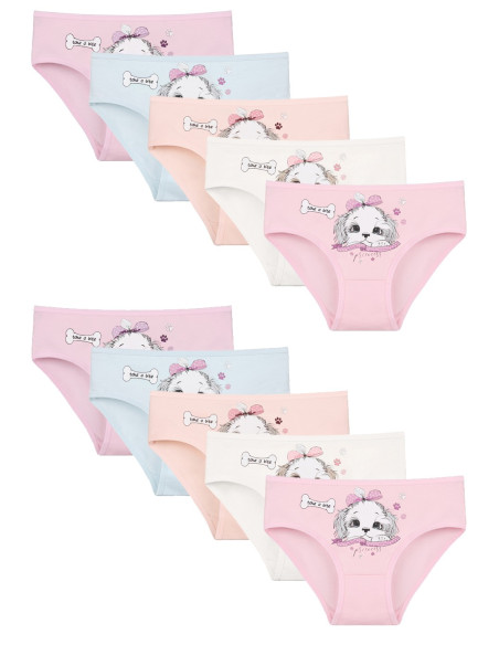 Donella 4171PB140 Assorted 10-Pack Girls' Briefs — factory-direct from Turkey