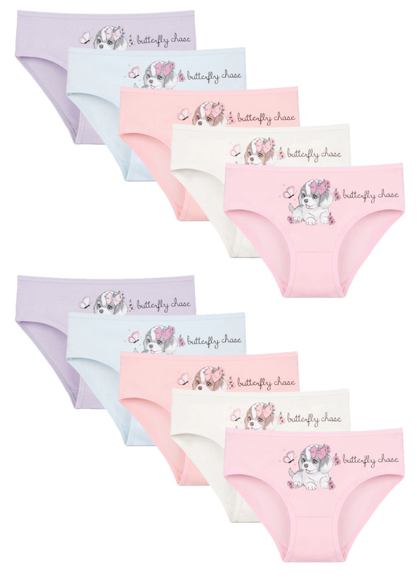 Donella 4171PB144 Assorted 10-Pack Girls' Briefs — Turkish factory wholesale