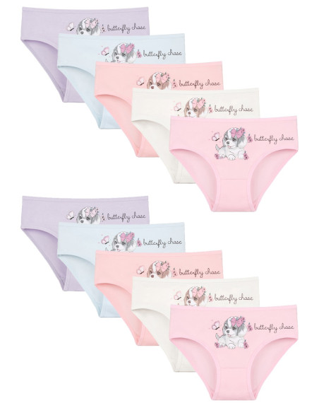 Donella 4171PB144 Assorted 10-Pack Girls' Briefs — Turkish factory wholesale
