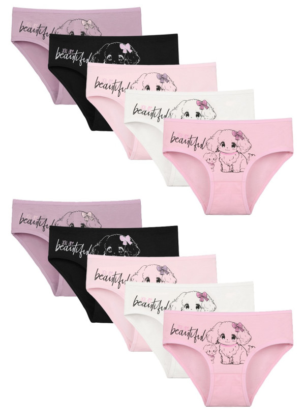 Donella 4171PB154 Assorted 10-Pack Girls' Briefs — Turkey wholesale collection