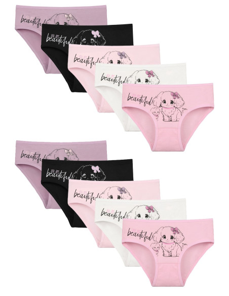 Donella 4171PB154 Assorted 10-Pack Girls' Briefs — Turkey wholesale collection