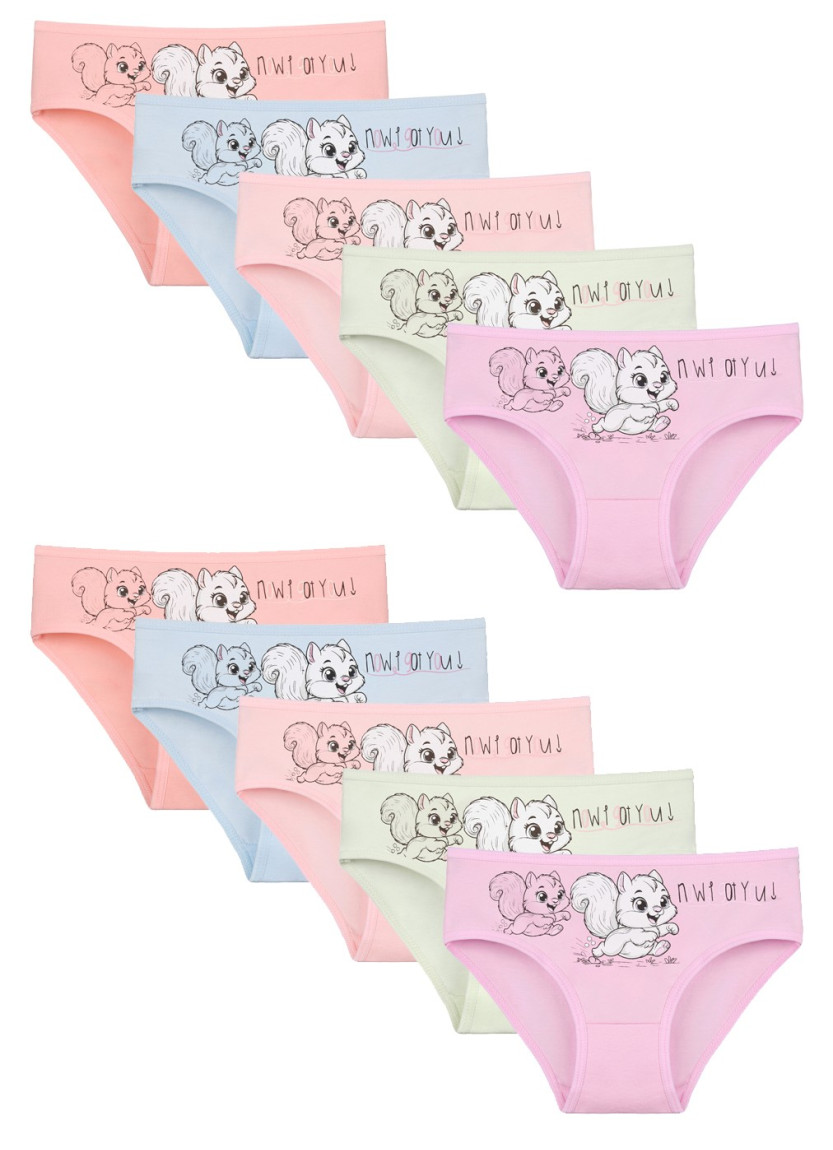 Donella 4171PB156 Assorted 10-Pack Girls' Briefs — wholesale for boutiques