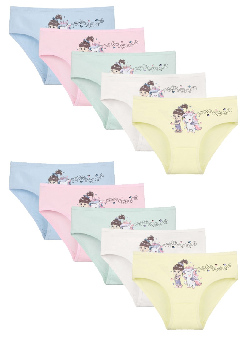 Donella 4171PB165 Assorted 10-Pack Girls' Briefs — Turkish textile wholesale