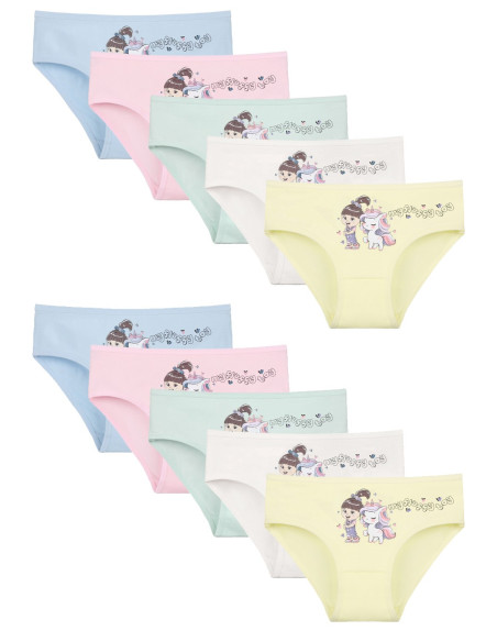 Donella 4171PB165 Assorted 10-Pack Girls' Briefs — Turkish textile wholesale