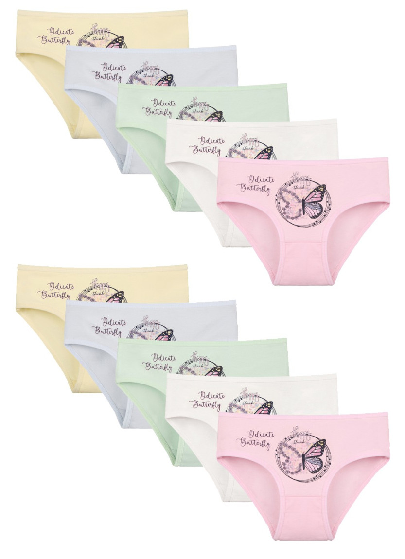 Donella 4171PB180 Assorted 10-Pack Girls' Briefs — direct Turkish factory supply
