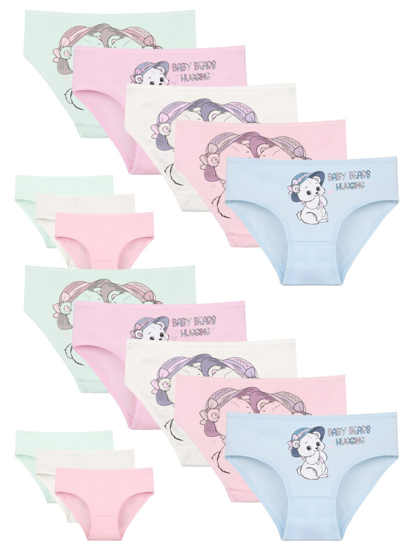Donella 4171PB183 Assorted 10-Pack Girls' Briefs — Turkish textile wholesale