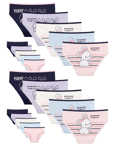 Donella 4171PB189 Assorted 10-Pack Girls' Briefs — Turkish factory wholesale
