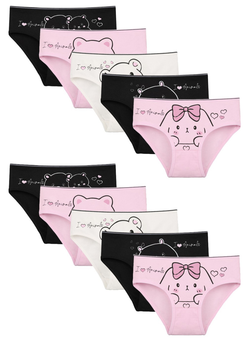 Donella 4171PB196 Assorted 10-Pack Girls' Briefs — Turkey wholesale collection