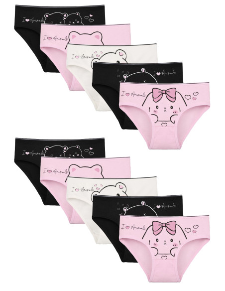 Donella 4171PB196 Assorted 10-Pack Girls' Briefs — Turkey wholesale collection
