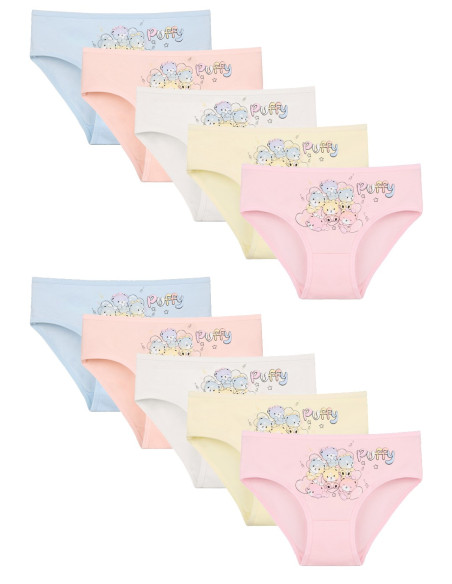 Donella 4171PB220 Assorted 10-Pack Girls' Briefs — wholesale for boutiques