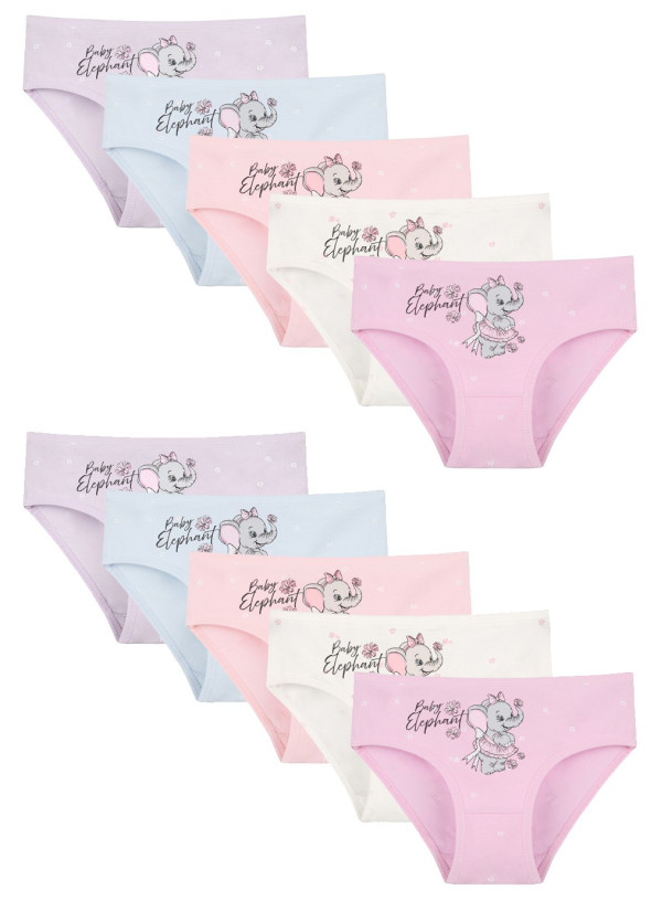 Donella 4181B36 Assorted 10-Pack Girls' Briefs — wholesale for boutiques