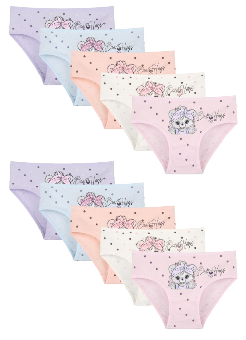 Donella 4181B39 Assorted 10-Pack Girls' Briefs — Turkish textile wholesale