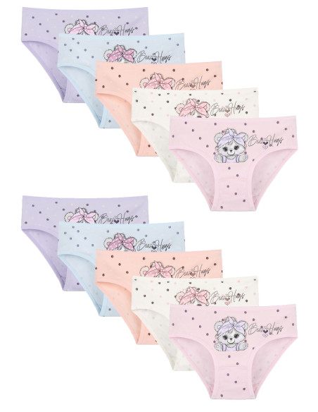 Donella 4181B39 Assorted 10-Pack Girls' Briefs — Turkish textile wholesale