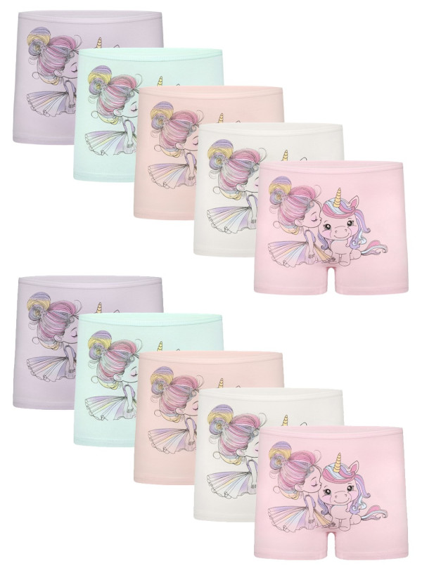 Donella 4271PB144 Assorted 10-Pack Girls' Briefs — Turkey wholesale collection