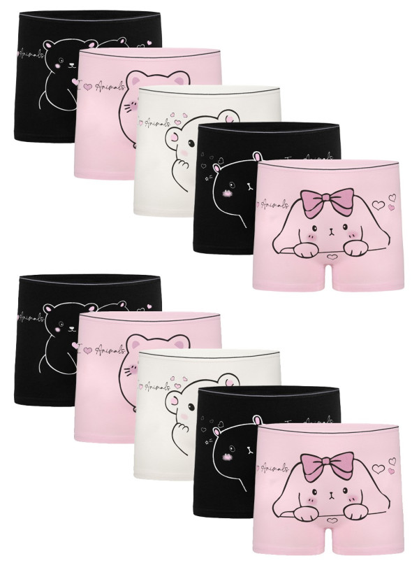Donella 4271PB196 Assorted 10-Pack Girls' Briefs — direct Turkish factory supply