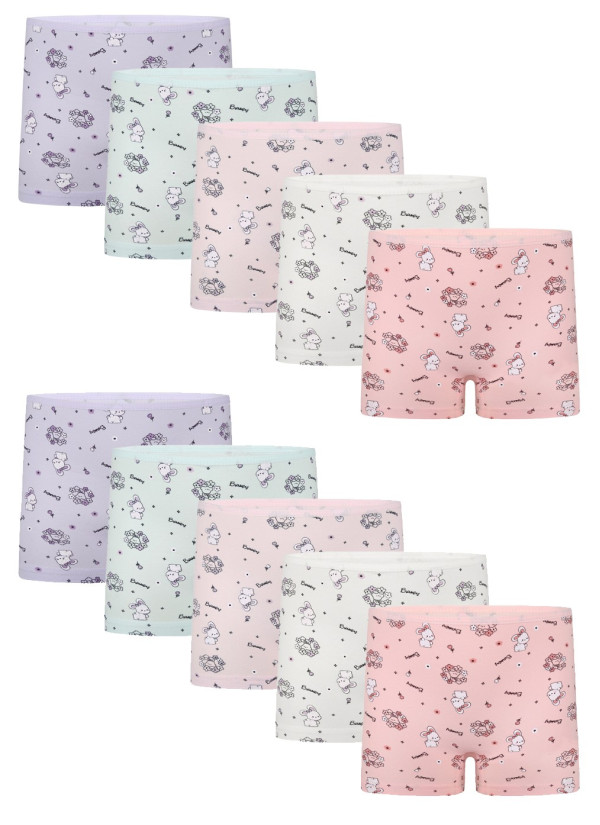 Donella 428120 Assorted 10-Pack Girls' Briefs — Turkish factory wholesale