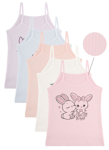 Donella 4332PB1 Assorted 10-Pack Girls' Tank Top — Turkish factory wholesale