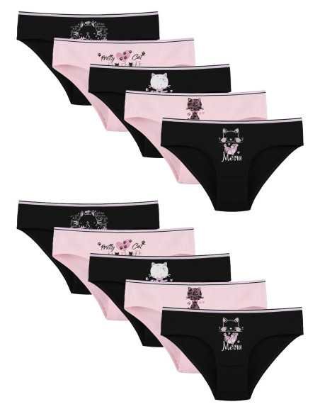 Donella 5171PB232 Assorted 10-Pack Girls' Briefs — Turkey wholesale collection