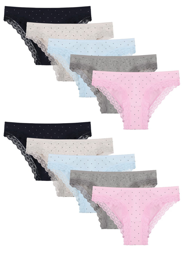 Donella 198142 Assorted 10-Pack Women's Briefs — direct Turkish factory supply