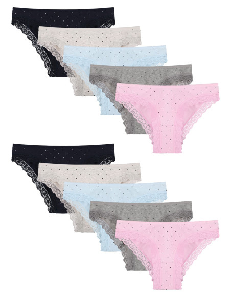 Donella 198142 Assorted 10-Pack Women's Briefs — direct Turkish factory supply