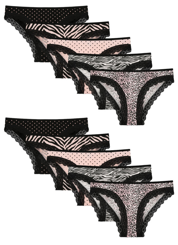 Donella 198145 Assorted 10-Pack Women's Briefs — wholesale for boutiques