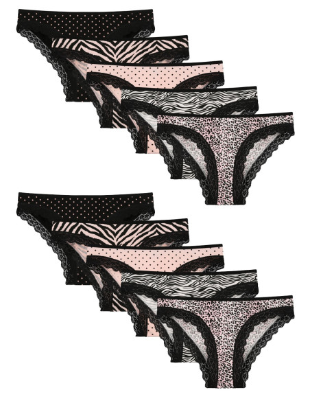 Donella 198145 Assorted 10-Pack Women's Briefs — wholesale for boutiques