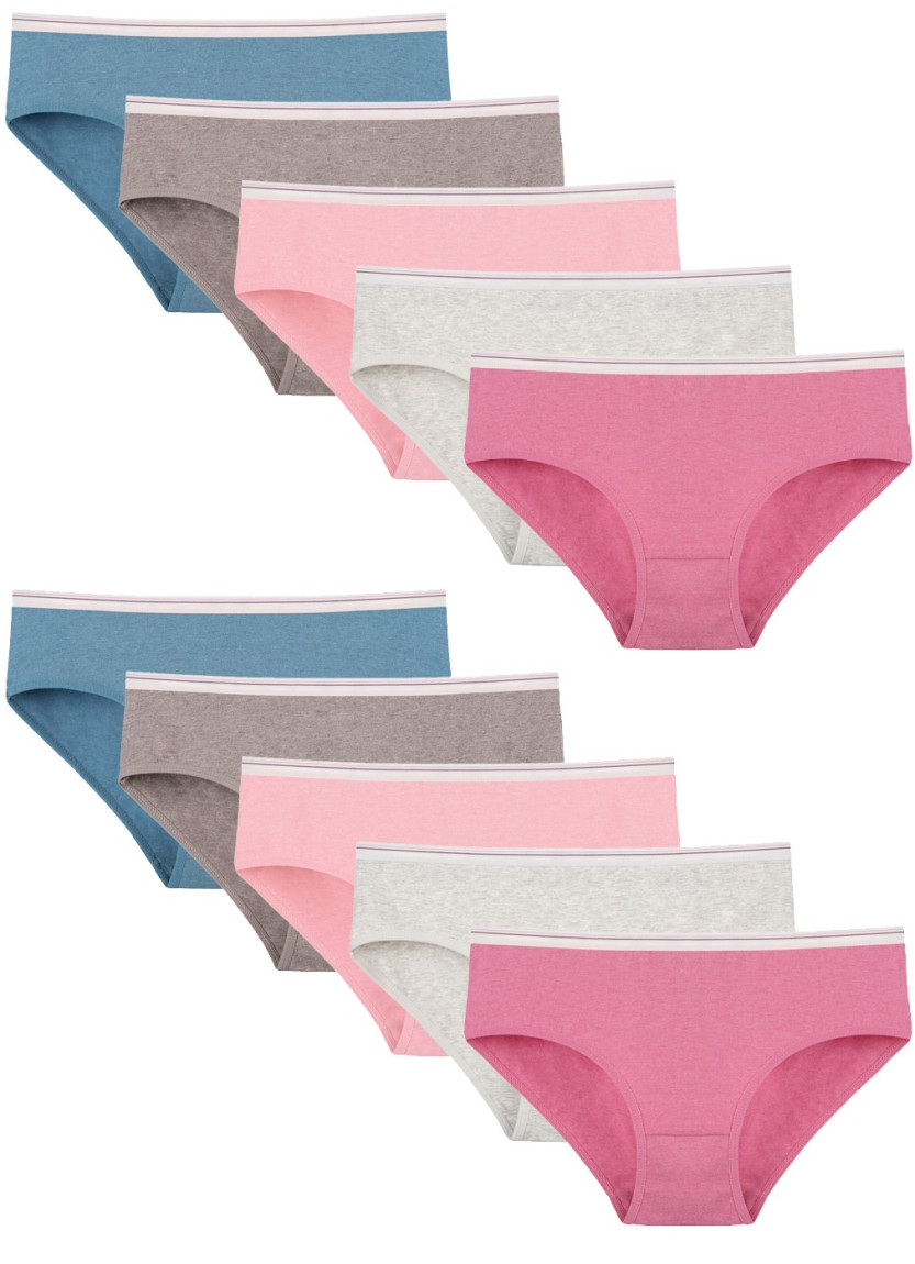 Donella 3124D4 Assorted 10-Pack Women's Briefs — Turkish factory wholesale