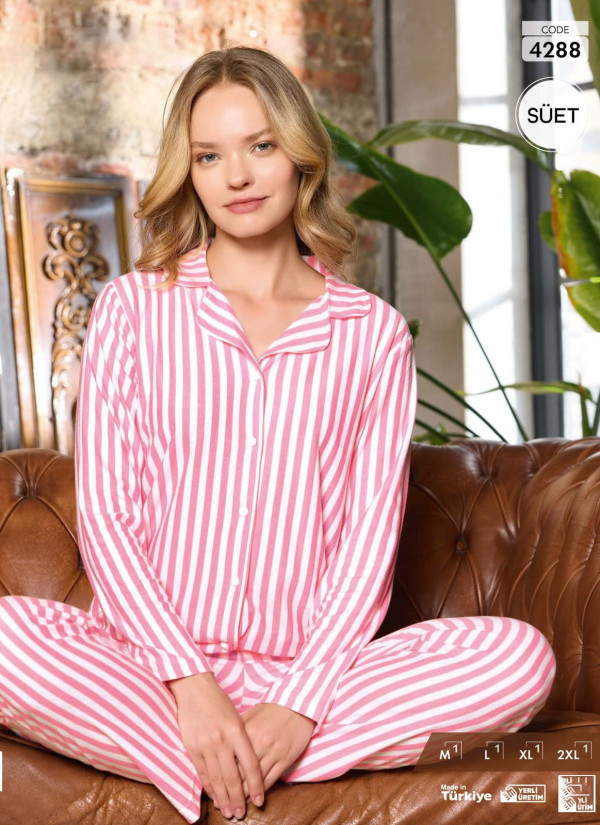 Pijamo 4288 Suede Women's Pajama Set (M+L+XL+2XL) — Turkey wholesale collection