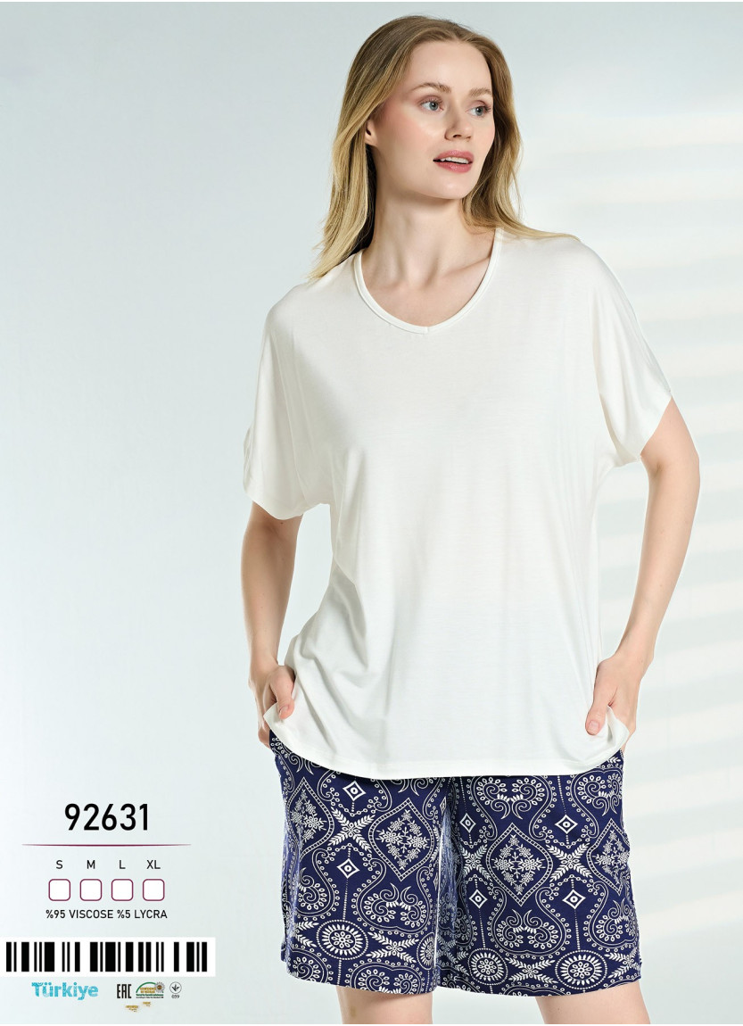Женский Комплект с Шортами (S+M+L+XL) Viscose Caroline Caroline 92631 — оптовая поставка из Турции