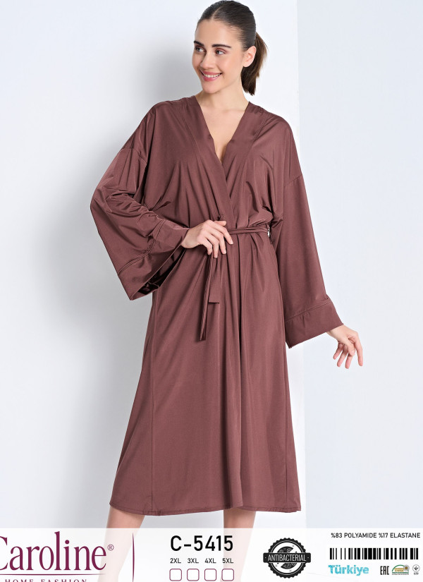 Caroline C-5415 Women's Robe (2XL+3XL+4XL+5XL) — Turkish textile wholesale