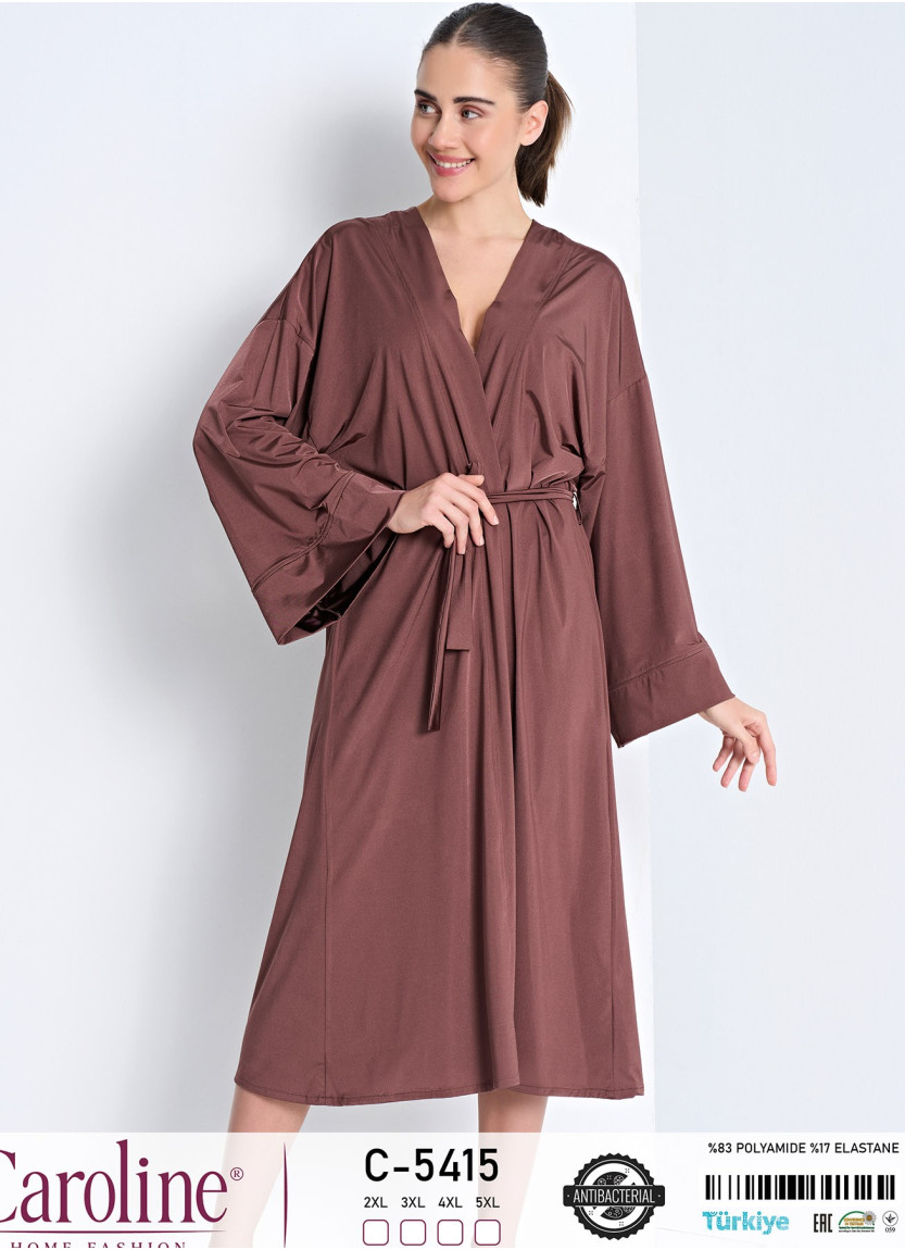 Халат Женский Antibacterial (2XL+3XL+4XL+5XL) Caroline C-5415 — турецкий текстиль оптом