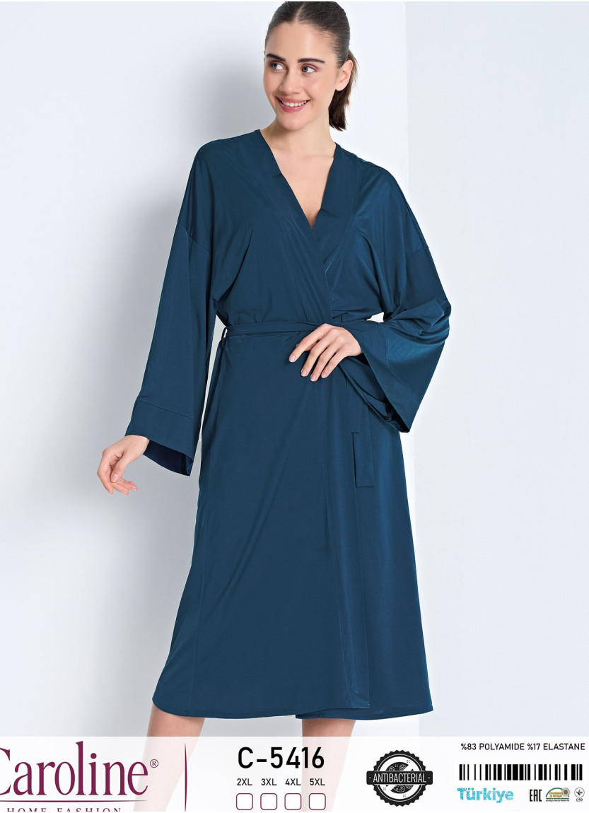 Caroline C-5416 Women's Robe (2XL+3XL+4XL+5XL) — direct Turkish factory supply