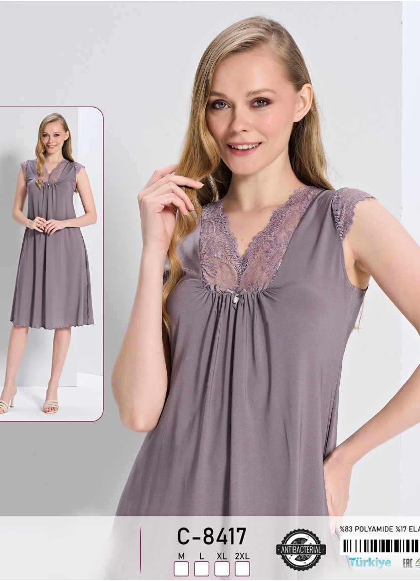 Caroline C-8417 Nightdress (M+L+XL+2XL) — factory-direct from Turkey