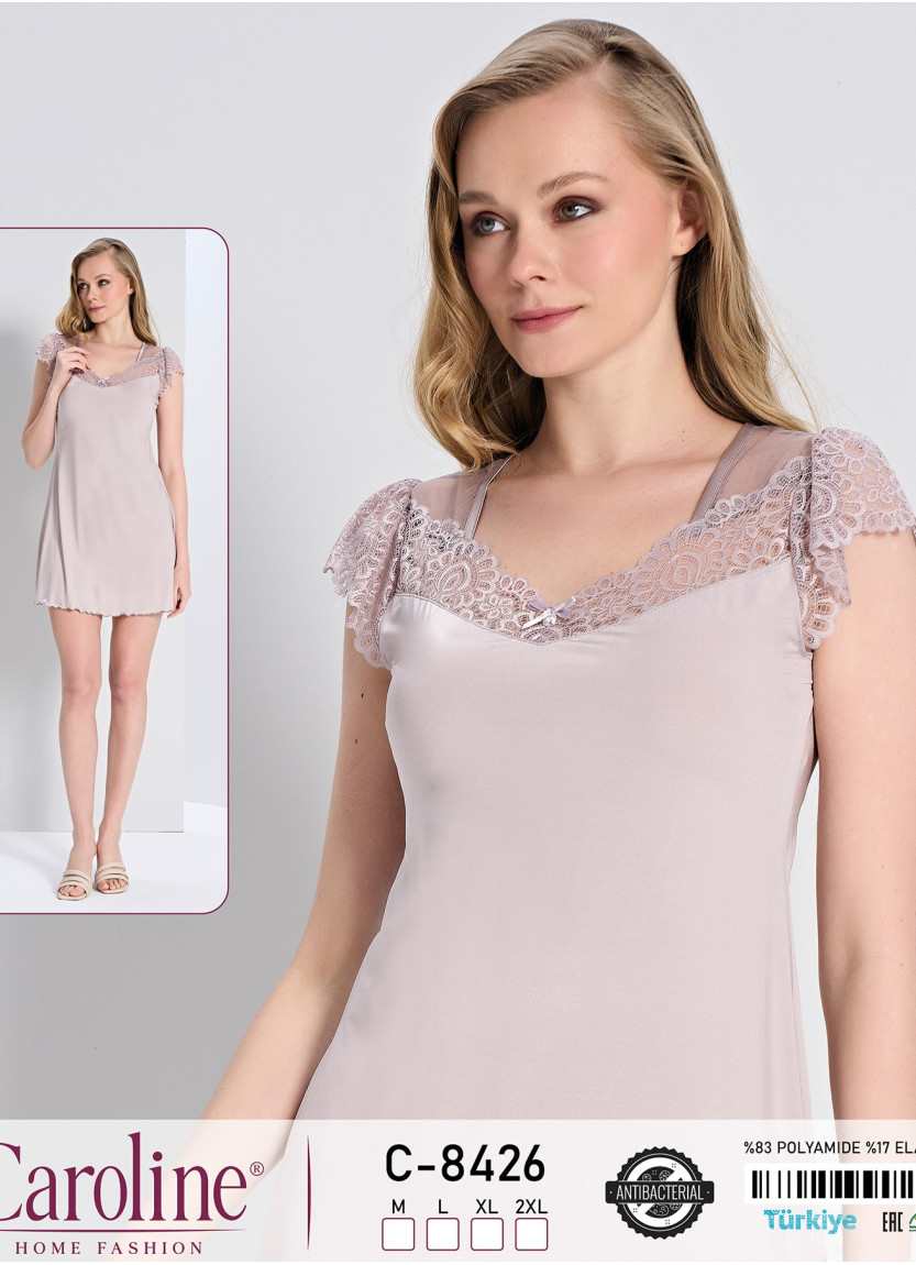 Ночная Сорочка (M+L+XL+2XL) Antibacterial Caroline Caroline C-8426 — оптом для магазинов и бутиков