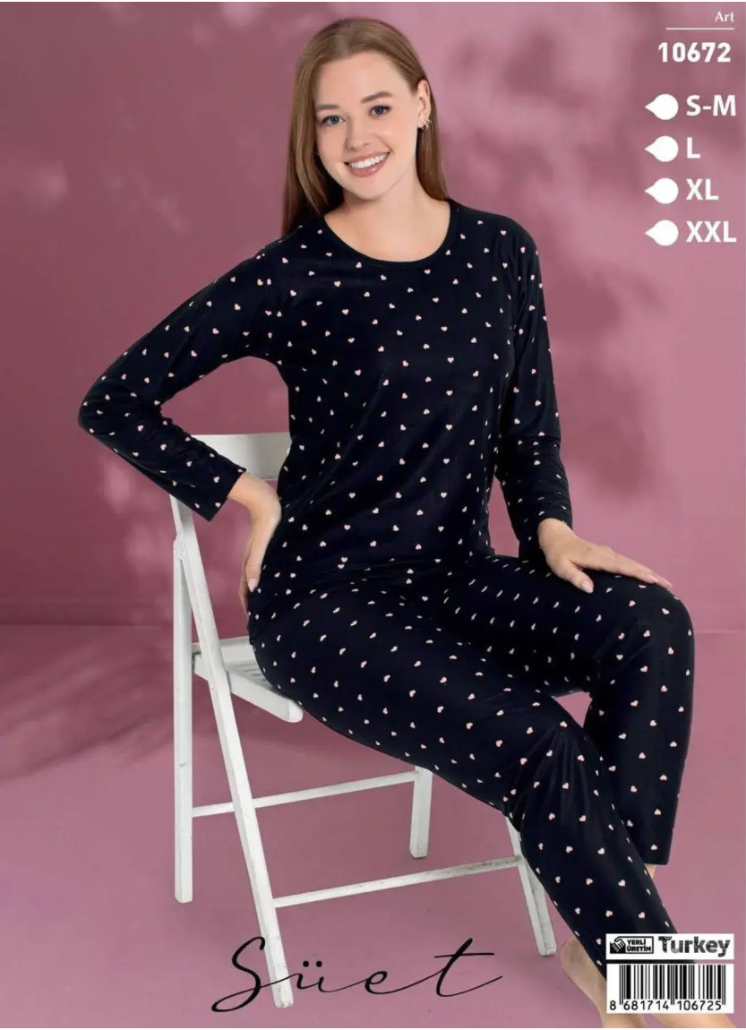 Комплект с Брюками SÜET Замшевая Ткань (S/M+L+XL+XXL) LE' MARIES LEMARIES SÜET 10672 — оптом от турецкой фабрики
