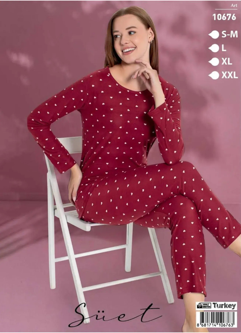 Комплект с Брюками SÜET Замшевая Ткань (S/M+L+XL+XXL) LE' MARIES LEMARIES SÜET 10676 — оптом от турецкой фабрики