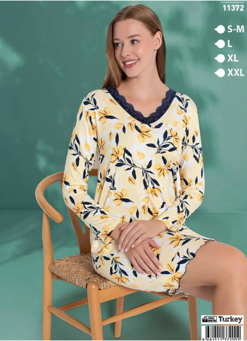 LEMARIES 11372 Viscose Nightdress (S/M+L+XL+XXL) — wholesale for boutiques