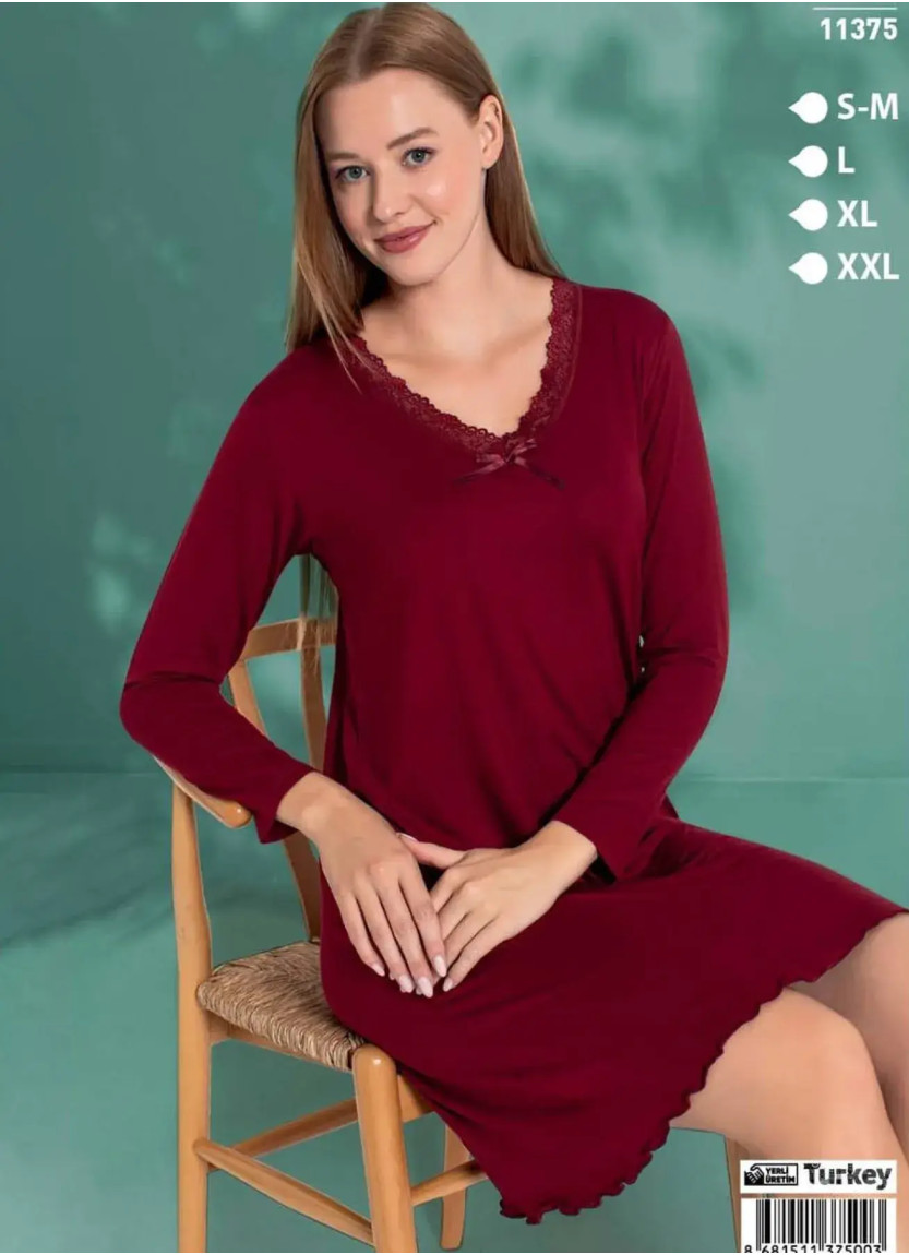 LEMARIES 11375 Viscose Nightdress (S/M+L+XL+XXL) — Istanbul wholesale supplier